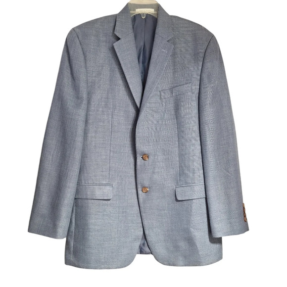Lauren Ralph Lauren Men 42L Blue Notched Collar Two-Button Blazer Sportcoat - Picture 1 of 16
